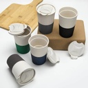 MALTA - Wheat Straw Cup with Silicone Sleeve - Grey