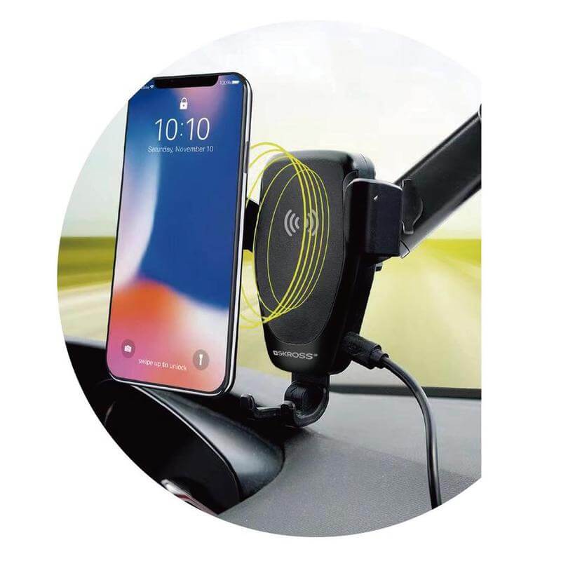 SKROSS - Car Holder Wireless Charger - Black