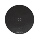 ANZIO - Recycled Leather 15 Watt Wireless Charger - Black/Black