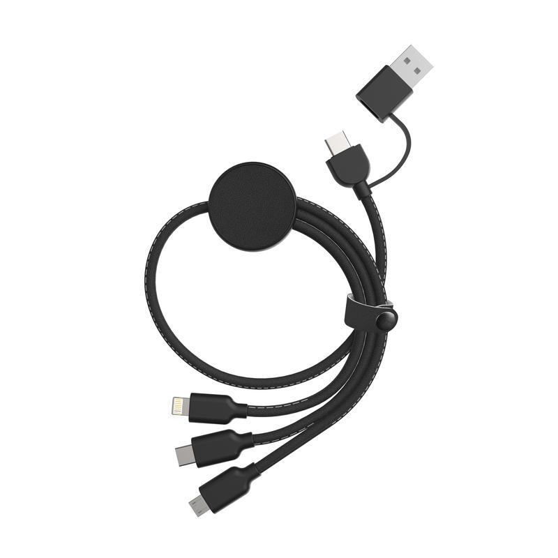 KOPER - @memorii Recycled 6 in 1 Charging Cable - Black