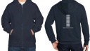 Sweatshirt Hoodie Fleece (zip up style) (unisex) - Navy Blue