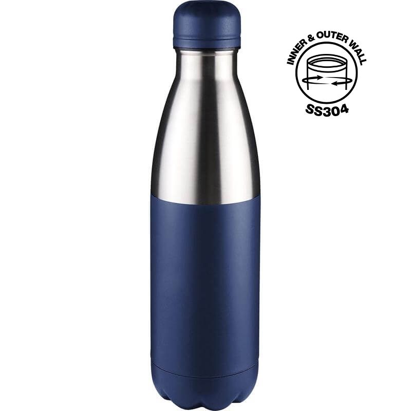 HOPA - Hans Larsen Double Wall Stainless Steel Water Bottle - Blue