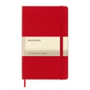 Moleskine Classic Large Ruled Hard Cover Notebook - Scarlet Red