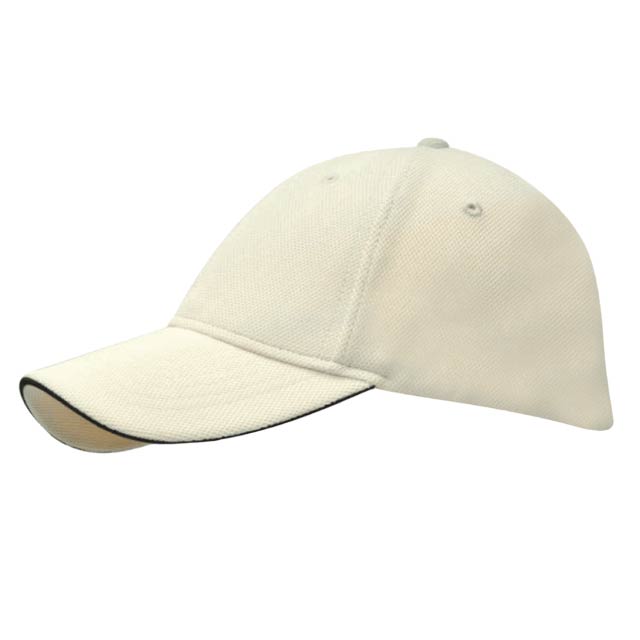 SANTHOME Performance Sports Caps - Cream / Black