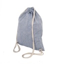 KOSZEJ - eco-neutral Chambray Cotton Drawstring Bag - Blue