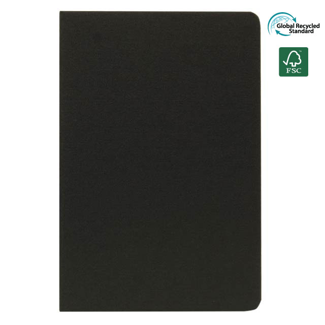 ORSHA - SANTHOME A5 rPET &amp; FSC Certified Notebook - Black (Anti-Microbial)