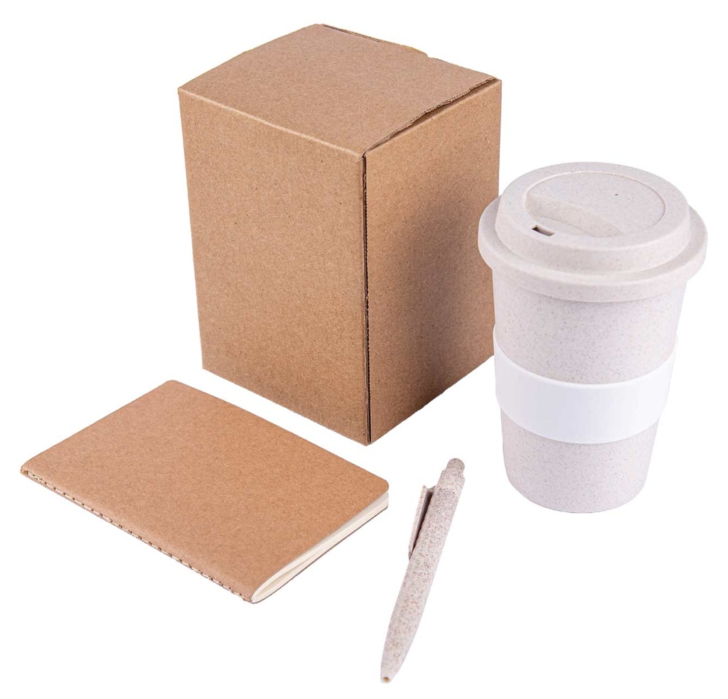 KORGAN - Eco Set of Mug, FSC Notebook and Pen